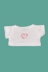 T-shirt branca coração