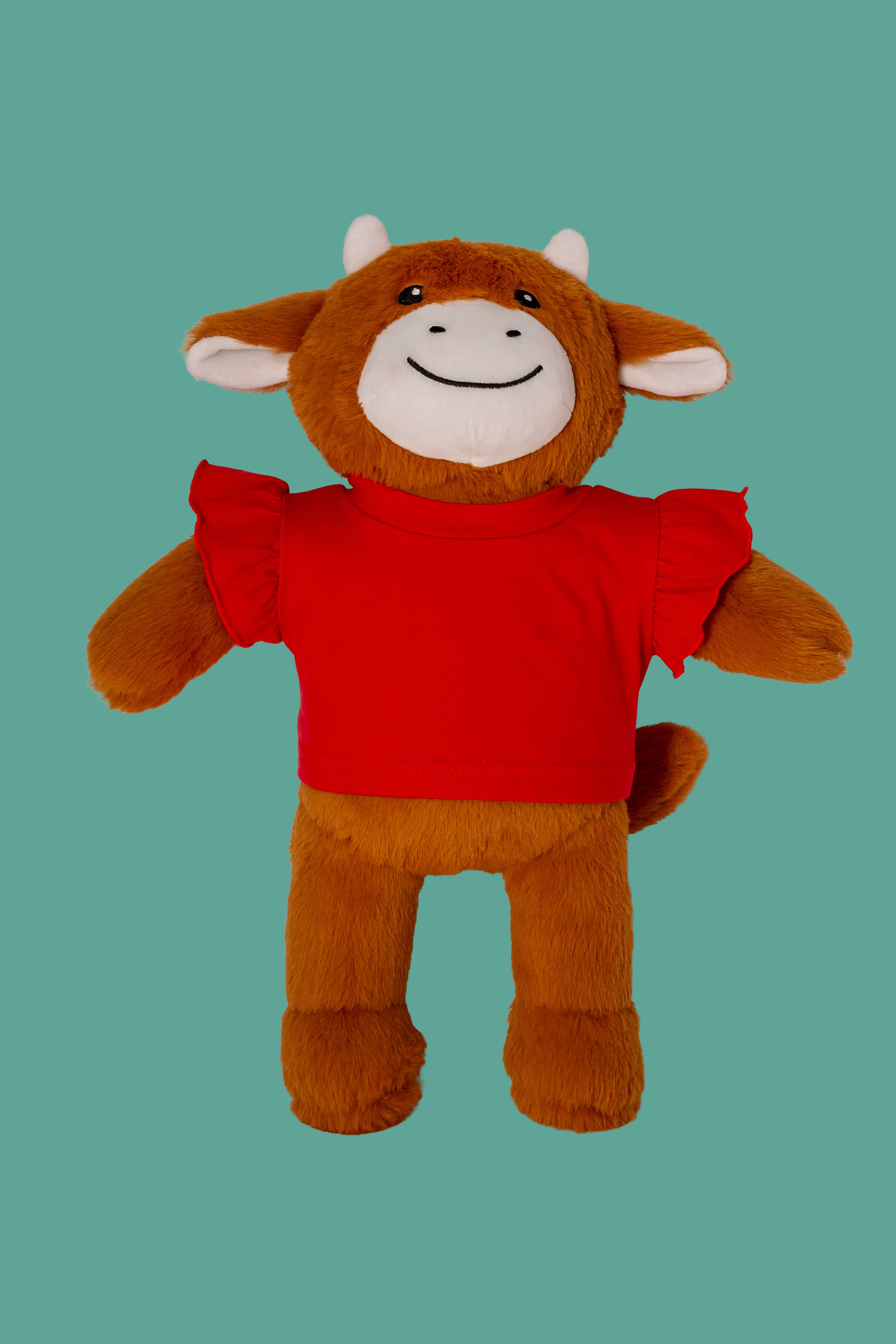 T-shirt folhos vermelha