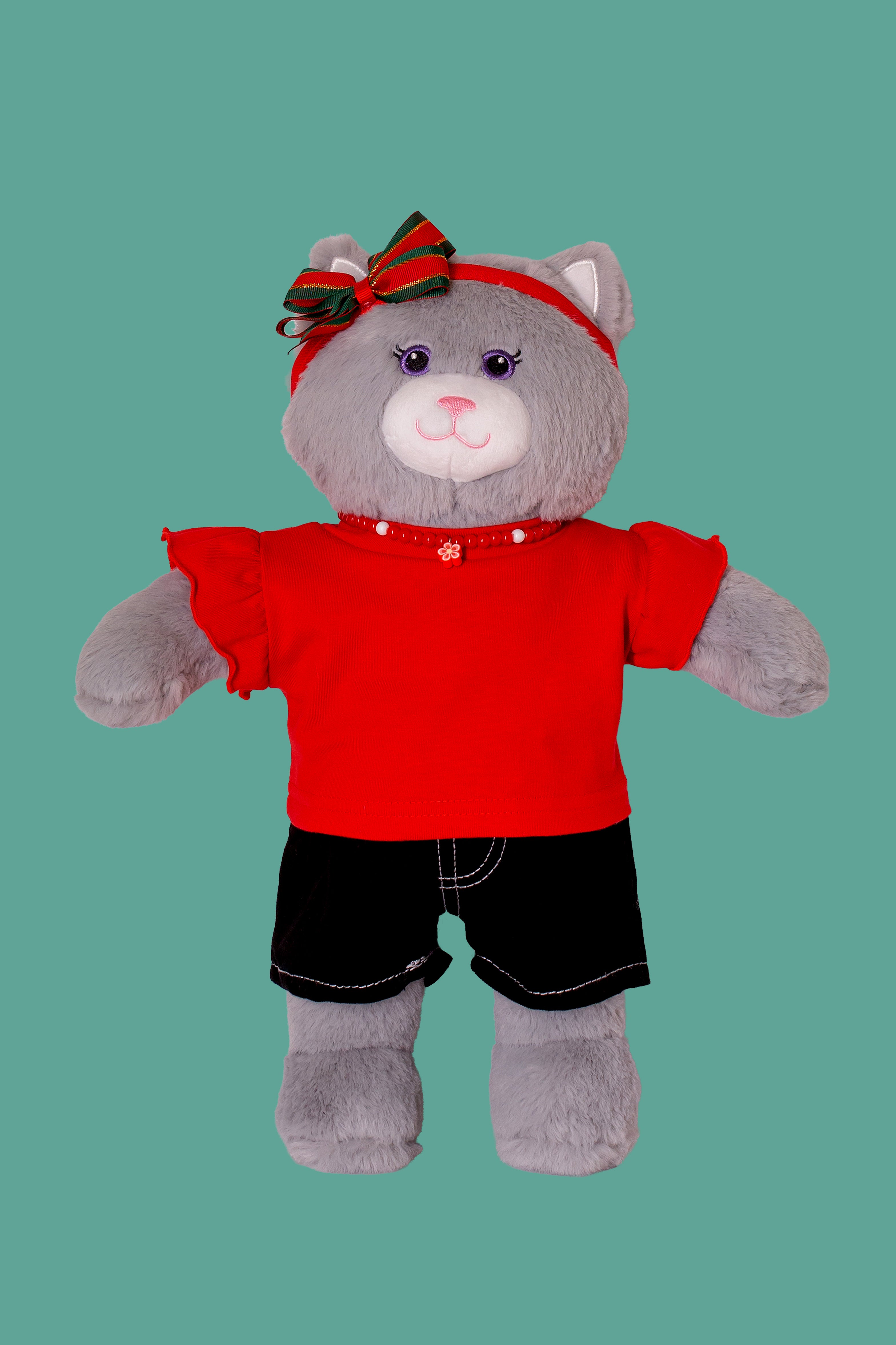 T-shirt folhos vermelha