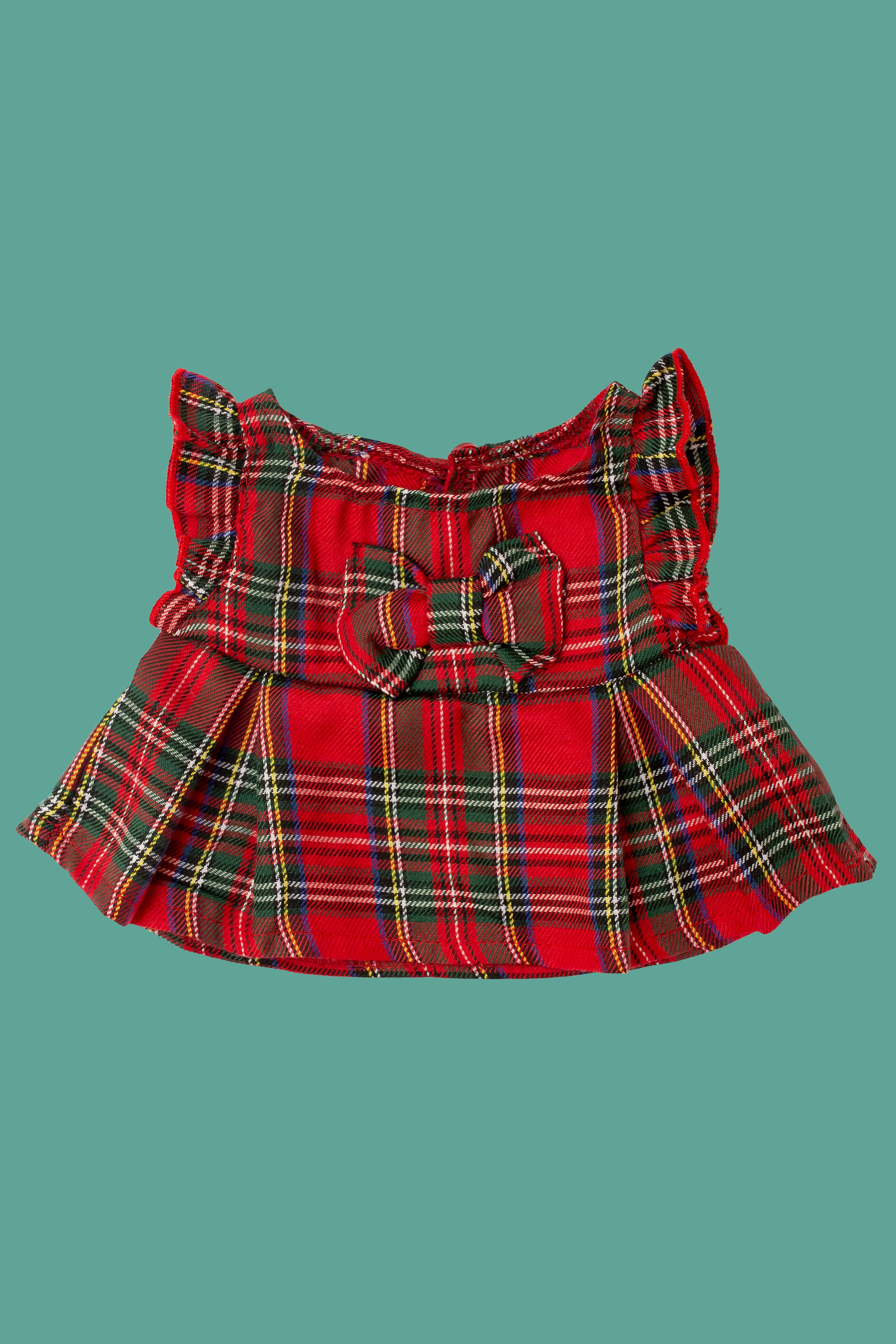 Vestido xadrez verde/verm