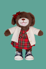 Vestido xadrez verde/verm