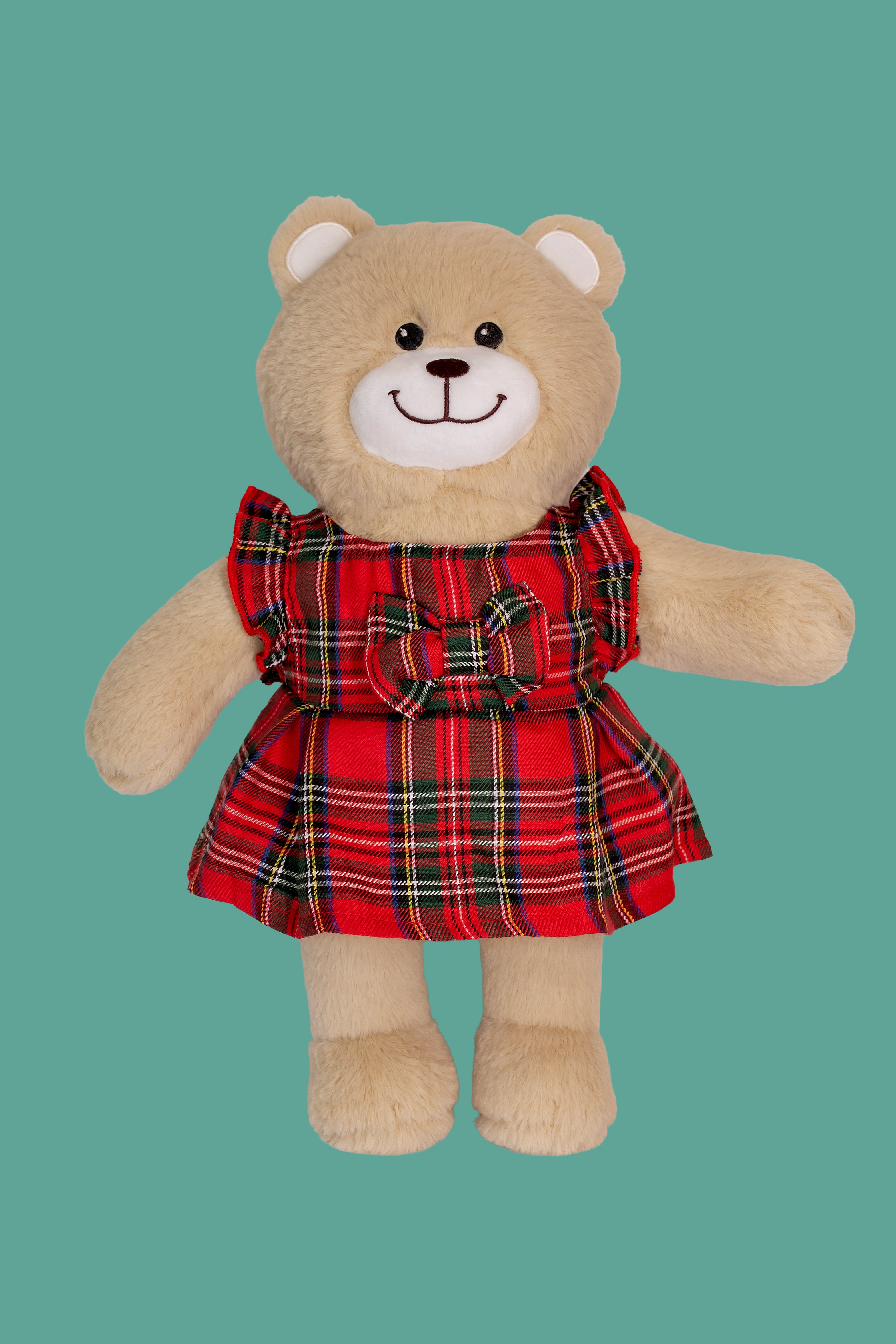 Vestido xadrez verde/verm