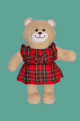 Vestido xadrez verde/verm