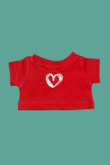 T-shirt vermelha coração