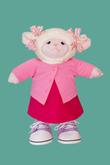 Jardineira saia rosa