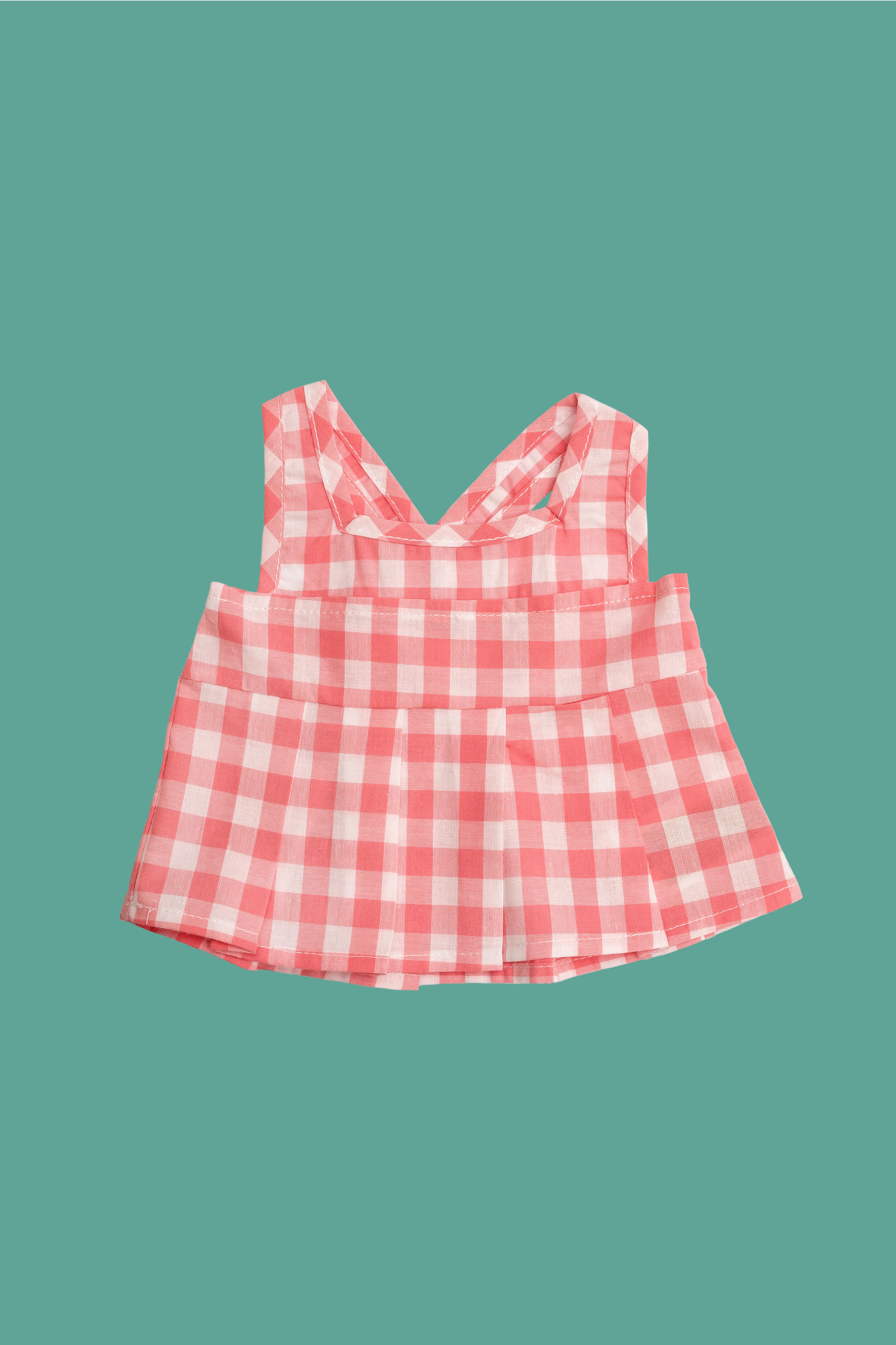 Vestido xadrez rosa