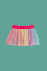 Saia tule colorida clara