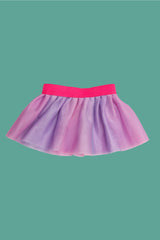 Saia tule colorida escura