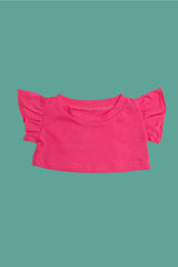T-shirt folhos rosa esc