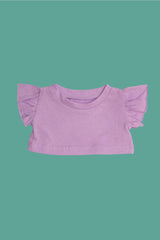 T-shirt folhos lilás