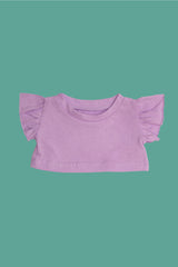 T-shirt folhos lilás