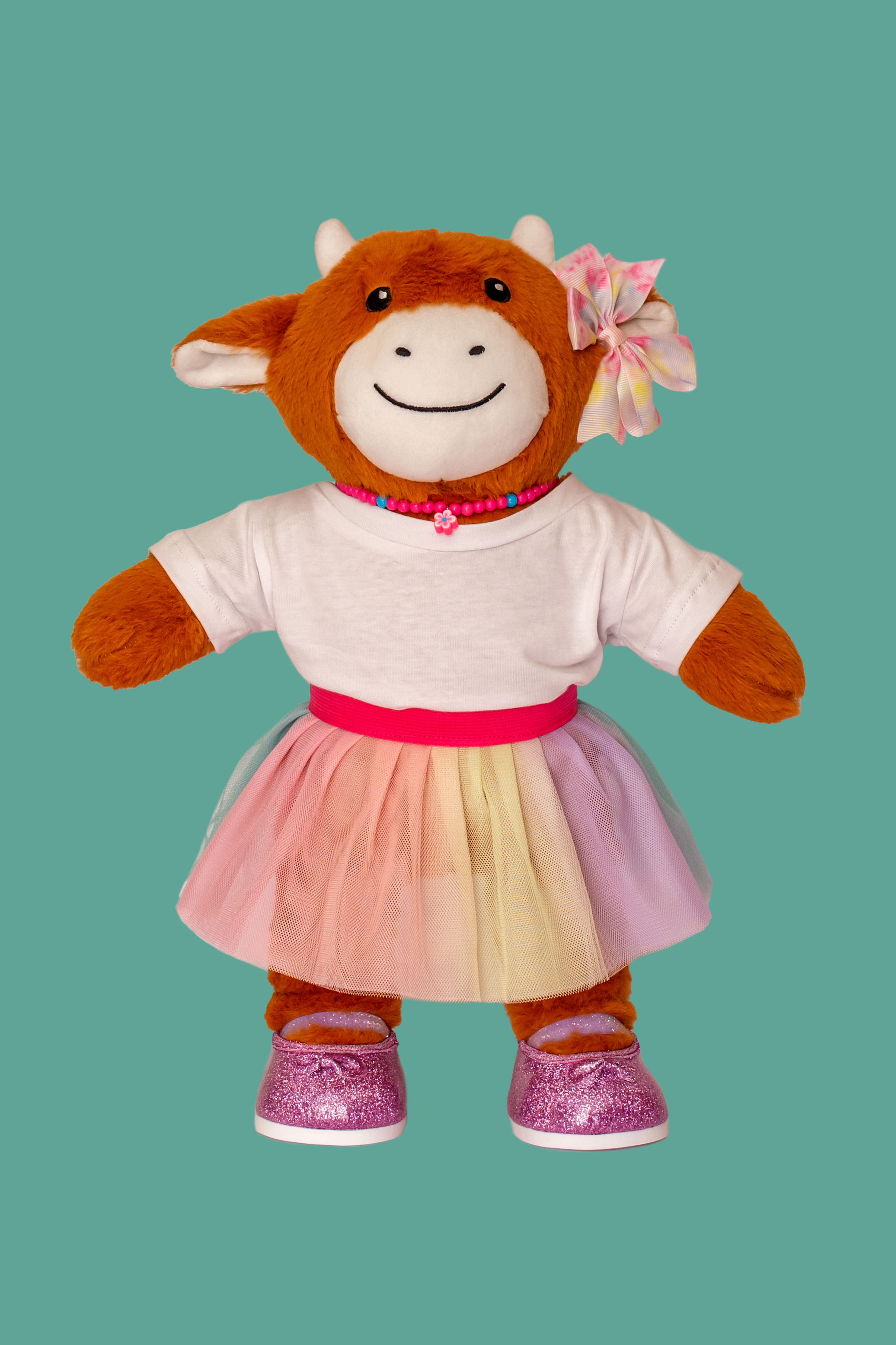 Saia tule colorida clara