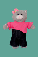 T-shirt folhos rosa esc