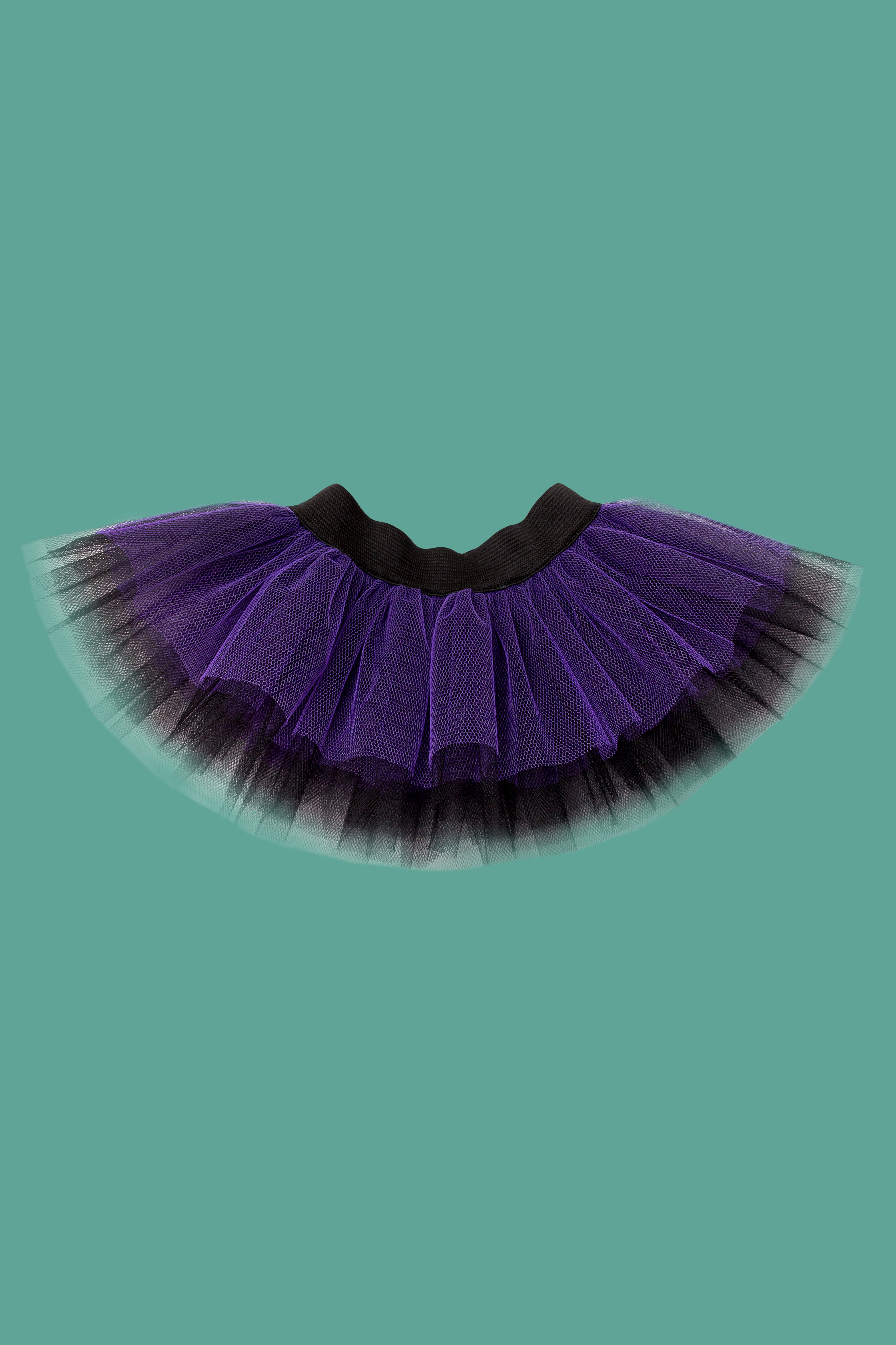 Saia tule roxo/preto