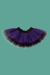 Saia tule roxo/preto