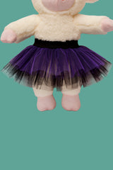 Saia tule roxo/preto