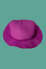 Chapéu de aba roxo